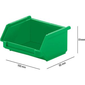 Sichtlagerkasten SSI Schäfer LF 110, Polypropylen, L 92 x B 100 x H 51 mm, 0,26 l, grün Sichtlagerkasten SSI Schäfer LF 110, Polypropylen, L 92 x B 100 x H 51 mm, 0,26 l, grün
