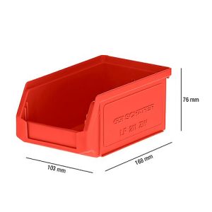 Sichtlagerkasten SSI Schäfer LF 211, Kunststoff, 0,9 l, rot Sichtlagerkasten SSI Schäfer LF 211, Kunststoff, 0,9 l, rot