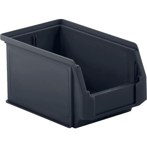 Sichtlagerkasten SSI Schäfer LF 211, recycelter Kunststoff, L 168 x B 103 x H 76 mm, 0,9 l, eisengrau, 25 Stück