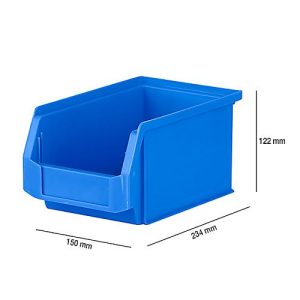 Sichtlagerkasten SSI Schäfer LF 221, Polypropylen, L 234 x B 150 x H 122 mm, 2,7 l, blau Sichtlagerkasten SSI Schäfer LF 221, Polypropylen, L 234 x B 150 x H 122 mm, 2,7 l, blau