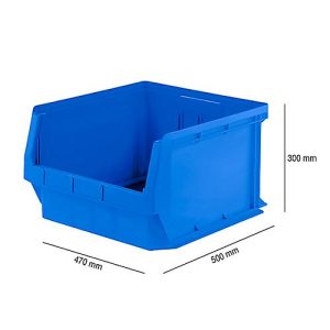 Sichtlagerkasten SSI Schäfer LF 543, PP-Kunststoff, L 500 x B 470 x H 300 mm, 57 l, blau Sichtlagerkasten SSI Schäfer LF 543, PP-Kunststoff, L 500 x B 470 x H 300 mm, 57 l, blau