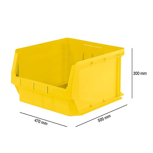 Sichtlagerkasten SSI Schäfer LF 543, PP-Kunststoff, L 500 x B 470 x H 300 mm, 57 l, gelb