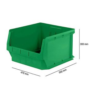 Sichtlagerkasten SSI Schäfer LF 543, PP-Kunststoff, L 500 x B 470 x H 300 mm, 57 l, grün Sichtlagerkasten SSI Schäfer LF 543, PP-Kunststoff, L 500 x B 470 x H 300 mm, 57 l, grün