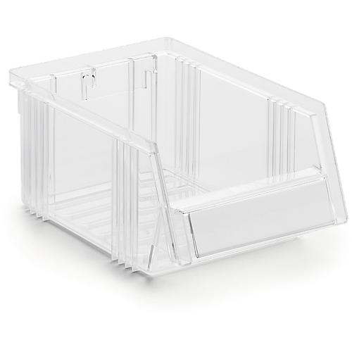 Sichtlagerkasten Treston Serie 1015, Polystyrol, L 165 x B 105 x H 75 mm, 0,6 L, transparent