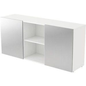 Sideboard TARVIS, 2 OH, mit Schiebetüren, B 1600 x T 420 x H 748 mm, weiß Sideboard TARVIS, 2 OH, mit Schiebetüren, B 1600 x T 420 x H 748 mm, weiß