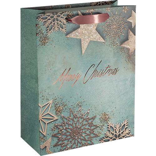 Sigel Geschenktasche 'Glamorous Christmas', mit Folienveredelung, FSC Mix, B 260 x H 330 x T 120 mm, 5 Stück