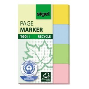 Sigel Haftmarker Recycle HN604 20x50mm farbig sortiert 4 St./Pack. Sigel Haftmarker Recycle HN604 20x50mm farbig sortiert 4 St./Pack.