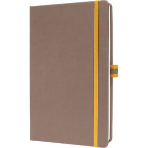 Sigel Notizbuch Linescape, 176 Seiten, DIN A5, 80 g/m², kariert, Gummiband, 2-farbige Stiftschlaufe, braun/gelb Sigel Notizbuch Linescape, 176 Seiten, DIN A5, 80 g/m², kariert, Gummiband, 2-farbige Stiftschlaufe, braun/gelb