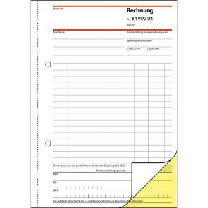 sigel® Rechnung SD130 für Kleinunternehmer, ohne MWSt-Ausweis, fortlfd. Nummer