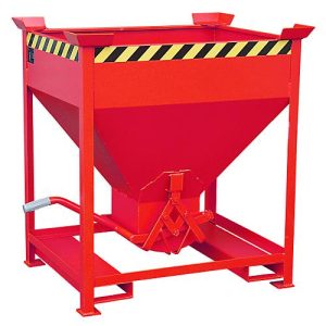 Silobehälter Typ SG 375, Einfahrtaschen, Inhalt 375 Liter, rot RAL 3000 Silobehälter Typ SG 375, Einfahrtaschen, Inhalt 375 Liter, rot RAL 3000