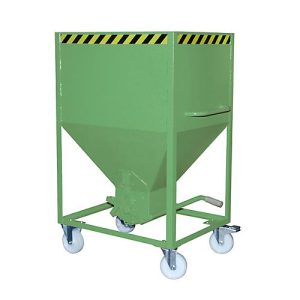 Silobehälter Typ SR 600, Räder, Inhalt 600 Liter, grün RAL 6011 Silobehälter Typ SR 600, Räder, Inhalt 600 Liter, grün RAL 6011