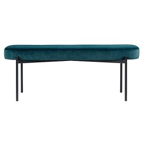 Sitzbank easyChair® by Paperflow GAIA, oval L, Samtbezug grün, 4-Fußgestell mattschwarz, B 1180 x T 420 x H 455 mm Sitzbank easyChair® by Paperflow GAIA, oval L, Samtbezug grün, 4-Fußgestell mattschwarz, B 1180 x T 420 x H 455 mm