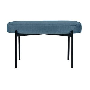 Sitzbank easyChair® by Paperflow GAIA, oval M, Samtbezug blau, 4-Fußgestell mattschwarz, B 790 x T 420 x H 455 mm Sitzbank easyChair® by Paperflow GAIA, oval M, Samtbezug blau, 4-Fußgestell mattschwarz, B 790 x T 420 x H 455 mm