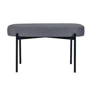 Sitzbank easyChair® by Paperflow GAIA, oval M, Samtbezug grau, 4-Fußgestell mattschwarz, B 790 x T 420 x H 455 mm Sitzbank easyChair® by Paperflow GAIA, oval M, Samtbezug grau, 4-Fußgestell mattschwarz, B 790 x T 420 x H 455 mm