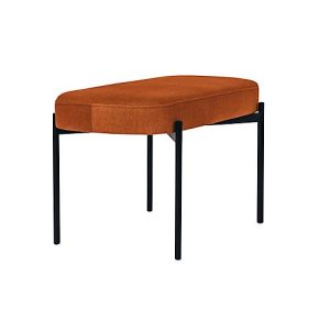 Sitzbank easyChair® by Paperflow GAIA, oval M, Samtbezug rostfarben, 4-Fußgestell mattschwarz, B 790 x T 420 x H 455 mm Sitzbank easyChair® by Paperflow GAIA, oval M, Samtbezug rostfarben, 4-Fußgestell mattschwarz, B 790 x T 420 x H 455 mm