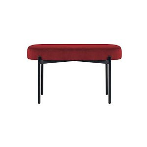 Sitzbank easyChair® by Paperflow GAIA, oval M, Samtbezug rot, 4-Fußgestell mattschwarz, B 790 x T 420 x H 455 mm Sitzbank easyChair® by Paperflow GAIA, oval M, Samtbezug rot, 4-Fußgestell mattschwarz, B 790 x T 420 x H 455 mm