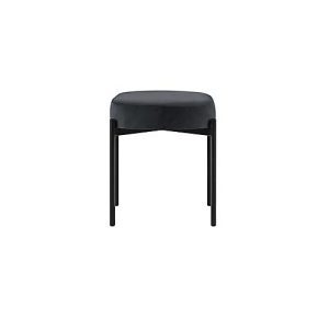 Sitzbank easyChair® by Paperflow GAIA, oval S, Samtbezug anthrazit, 4-Fußgestell mattschwarz, B 490 x T 380 x H 455 mm Sitzbank easyChair® by Paperflow GAIA, oval S, Samtbezug anthrazit, 4-Fußgestell mattschwarz, B 490 x T 380 x H 455 mm