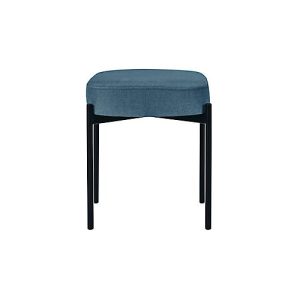 Sitzbank easyChair® by Paperflow GAIA, oval S, Samtbezug blau, 4-Fußgestell mattschwarz, B 490 x T 380 x H 455 mm Sitzbank easyChair® by Paperflow GAIA, oval S, Samtbezug blau, 4-Fußgestell mattschwarz, B 490 x T 380 x H 455 mm