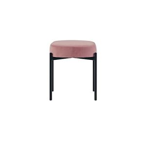 Sitzbank easyChair® by Paperflow GAIA, oval S, Samtbezug rosé, 4-Fußgestell mattschwarz, B 490 x T 380 x H 455 mm Sitzbank easyChair® by Paperflow GAIA, oval S, Samtbezug rosé, 4-Fußgestell mattschwarz, B 490 x T 380 x H 455 mm