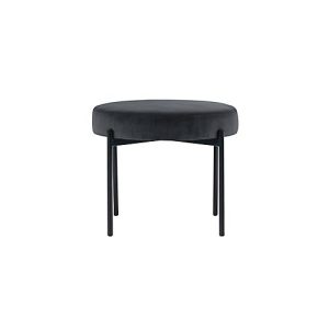 Sitzbank easyChair® by Paperflow GAIA, rund, Samtbezug anthrazit, 4-Fußgestell mattschwarz, B 575 x T 575 x H 455 mm Sitzbank easyChair® by Paperflow GAIA, rund, Samtbezug anthrazit, 4-Fußgestell mattschwarz, B 575 x T 575 x H 455 mm