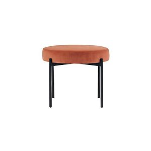 Sitzbank easyChair® by Paperflow GAIA, rund, Samtbezug rostfarben, 4-Fußgestell mattschwarz, B 575 x T 575 x H 455 mm Sitzbank easyChair® by Paperflow GAIA, rund, Samtbezug rostfarben, 4-Fußgestell mattschwarz, B 575 x T 575 x H 455 mm