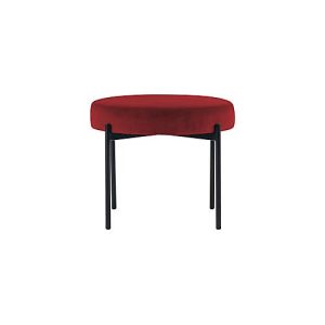 Sitzbank easyChair® by Paperflow GAIA, rund, Samtbezug rot, 4-Fußgestell mattschwarz, B 575 x T 575 x H 455 mm Sitzbank easyChair® by Paperflow GAIA, rund, Samtbezug rot, 4-Fußgestell mattschwarz, B 575 x T 575 x H 455 mm