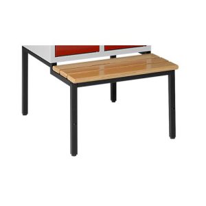 Sitzbank, schwarz m. 3 Buchenholzleisten, 630 mm breit Sitzbank, schwarz m. 3 Buchenholzleisten, 630 mm breit