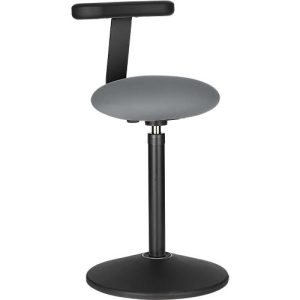 Sitzhocker ROVO SOLO mit Monopad, 3D-Gestrick, schwarz/grau Sitzhocker ROVO SOLO mit Monopad, 3D-Gestrick, schwarz/grau