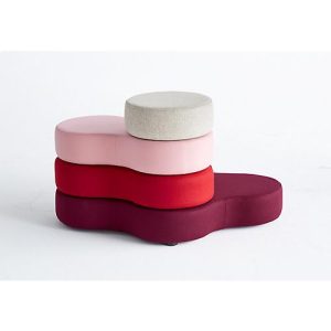 Sitzsystem TAPA Round II, Stoff, modular, mit Drehmechanismus, B 1090 x H 620 mm, bordeaux/grau Sitzsystem TAPA Round II, Stoff, modular, mit Drehmechanismus, B 1090 x H 620 mm, bordeaux/grau