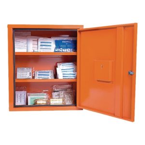 Söhngen Verbandschrank orange 490x560x200mm Feinblech 1türig Söhngen Verbandschrank orange 490x560x200mm Feinblech 1türig