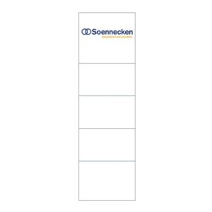 Soennecken Einsteckrückenschild 3349 breit/kurz weiß 10 St./Pack. Soennecken Einsteckrückenschild 3349 breit/kurz weiß 10 St./Pack.