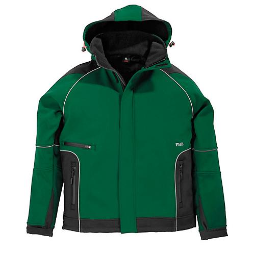 Softshell-Jacke FHB KOLTEX, grün/schwarz, Gr. L