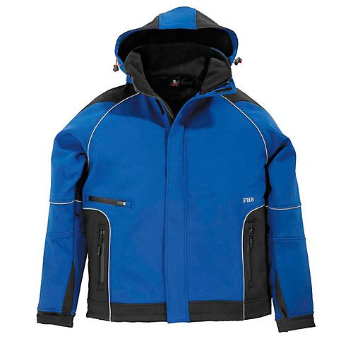 Softshell-Jacke FHB KOLTEX, royal/schwarz, Gr. S
