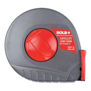 Sola Kapselbandmaß L.30m B.10mm weiß lackiert Genauigk.II Sola Kapselbandmaß L.30m B.10mm weiß lackiert Genauigk.II