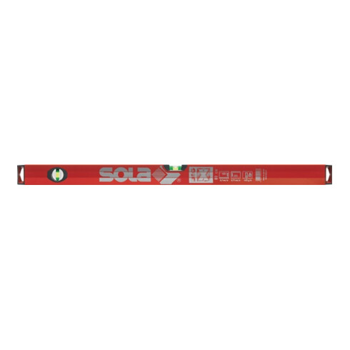 Sola Wasserwaage L.200cm BIG X Libelle/Lupeneffekt Alu.-Profil
