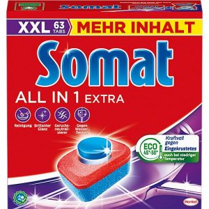 Somat Spülmaschinentabs All in 1 Extra, in der XXL-Packung, 63 Stück Somat Spülmaschinentabs All in 1 Extra, in der XXL-Packung, 63 Stück