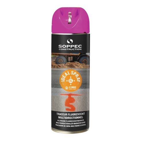 Soppec Markierungsspray Ideal 500 ml für alle Untergründe leuchtpink