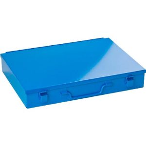 Sortimentskoffer ADB, leer, 11-fache Einteilung, abschließbar, mit Griff, B 330 x T 230 x H 50 mm, Stahl & ABS-Kunststoff, lichtblau RAL 5012 Sortimentskoffer ADB, leer, 11-fache Einteilung, abschließbar, mit Griff, B 330 x T 230 x H 50 mm, Stahl & ABS-Kunststoff, lichtblau RAL 5012