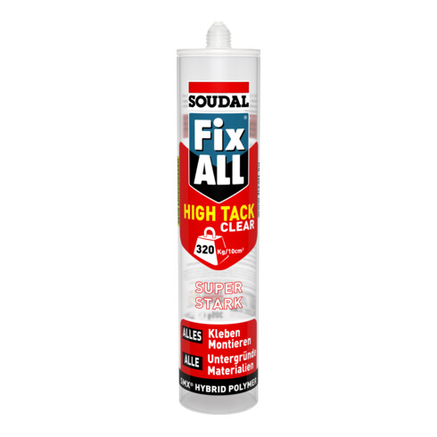 Soudal Hybrid Polymer Fix ALL HIGH TACK clear 290ml