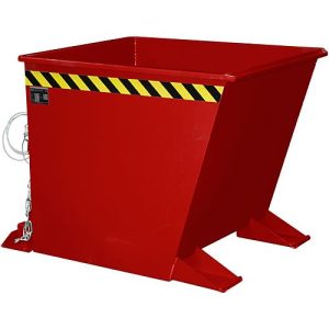 Späne-Kippbehälter SGU-RZ55, für Routenzüge, öl- und wasserdicht, 550 l, RAL 3000 feuerrot Späne-Kippbehälter SGU-RZ55, für Routenzüge, öl- und wasserdicht, 550 l, RAL 3000 feuerrot