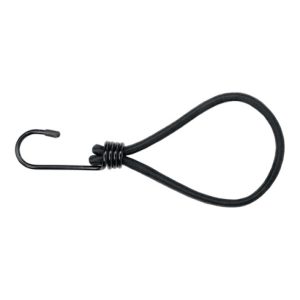 Spannschlaufe, Gesamtlänge 140 mm, Stärke 5 mm, aus Gummi mit Haken