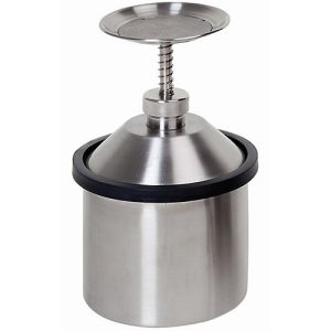 Sparanfeuchter, Edelstahl 1.4404, 2 l, Ø 131 x H 305 mm, federnd gelagerter Tränkteller Sparanfeuchter, Edelstahl 1.4404, 2 l, Ø 131 x H 305 mm, federnd gelagerter Tränkteller