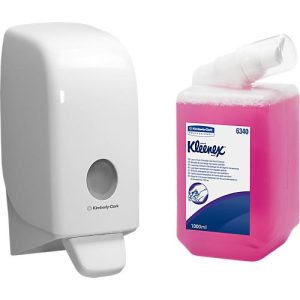 Sparset Kleenex® Aquarius Seifenspender + 1 Kartusche Schaumseife Sparset Kleenex® Aquarius Seifenspender + 1 Kartusche Schaumseife