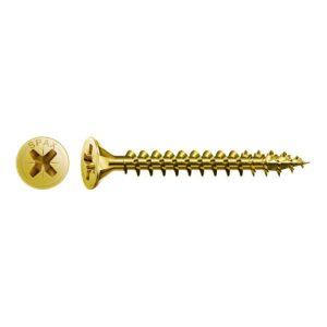 Spax Universalschraube 5 x 30 mm Senkkopf Kreuzschlitz Z Vollgewinde 4CUT YELLOX A2L Spax Universalschraube 5 x 30 mm Senkkopf Kreuzschlitz Z Vollgewinde 4CUT YELLOX A2L