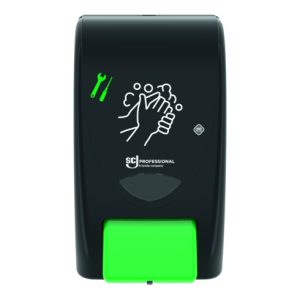 Spender Hautreinigung Stark DE H290xB163xT145ca.mm 2l schwarz Spender Hautreinigung Stark DE H290xB163xT145ca.mm 2l schwarz