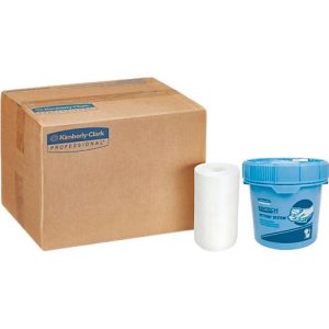 Spendereimer Kimberly Clark Kimtech® Wettask™, für Rollenwischtücher, 2 Stück, L 323 x B 330 x H 330 mm, Kunststoff, blau Spendereimer Kimberly Clark Kimtech® Wettask™, für Rollenwischtücher, 2 Stück, L 323 x B 330 x H 330 mm, Kunststoff, blau