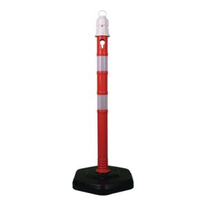 Sperrpfosten PP rot/weiß D.63mm z.Aufstellen m.Öse Sperrpfosten PP rot/weiß D.63mm z.Aufstellen m.Öse