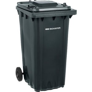 SSI Schäfer Mülltonne PRO 240 WAVE, 240 l, fahrbar, schwarzgrau SSI Schäfer Mülltonne PRO 240 WAVE, 240 l, fahrbar, schwarzgrau