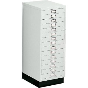 SSI Schubladenschrank DIN A3, 15 Schübe, 940 mm hoch, lichtgrau SSI Schubladenschrank DIN A3, 15 Schübe, 940 mm hoch, lichtgrau