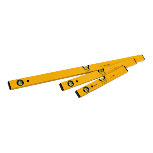 STABILA CLASSIC SET 70, 3-teiliges Wasserwaagen-Set: 100 cm, 60 cm, 40 cm, leichtes Alu-Profil, Made in Germany